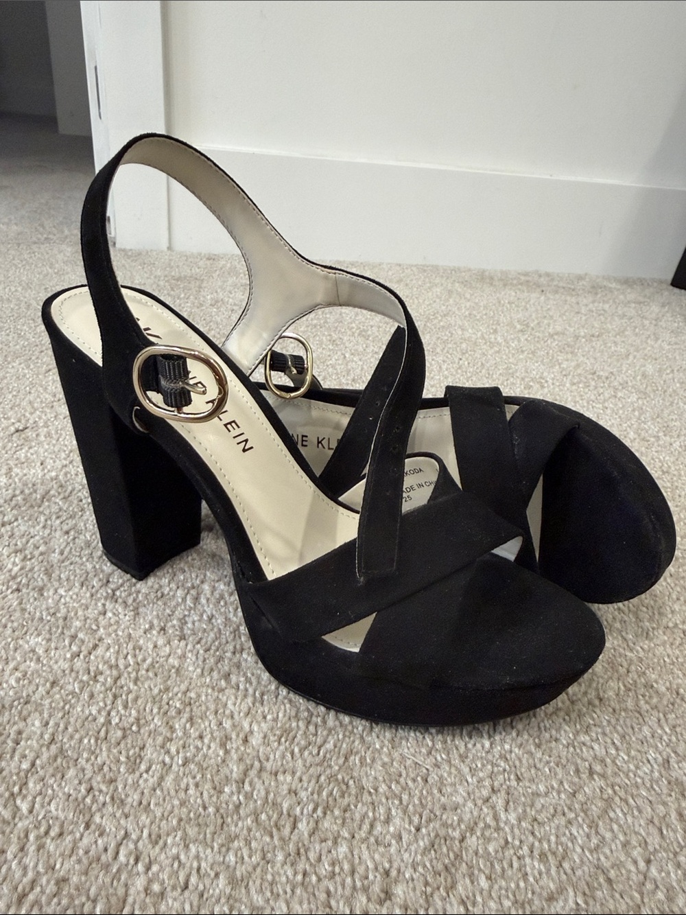 Anne Klein Platform Slingback Heels in Black
